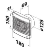 Badkamer ventilator timer 125 mm Basic