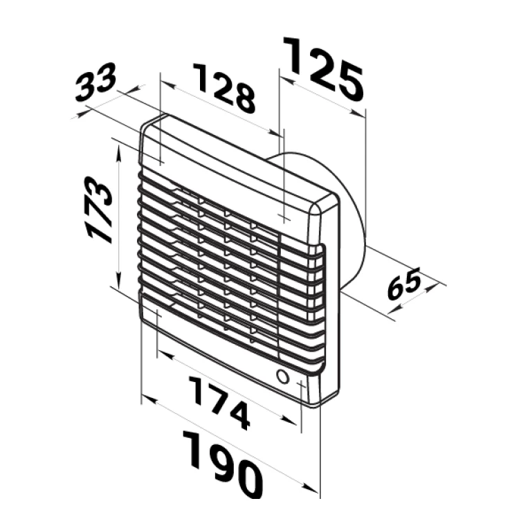 stijl bedreiging Uithoudingsvermogen Badkamer ventilator bewegingssensor/timer 125 mm