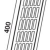 BULK 100x Ventilatierooster aluminium wit 400×80 mm