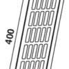 Ventilatierooster aluminium 400×100 mm