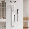 Multifunctionele Regendouche Aura mat zwart – thermostatisch digitaal LED – QMIX911