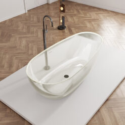 Vrijstaand bad transparant 170 cm – ovaal design – Wahlbach