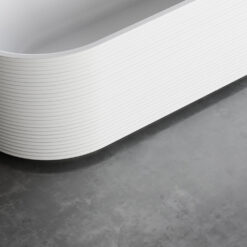 Vrijstaand bad horizontaal reliëf 170 cm glanzend wit – Wahlbach