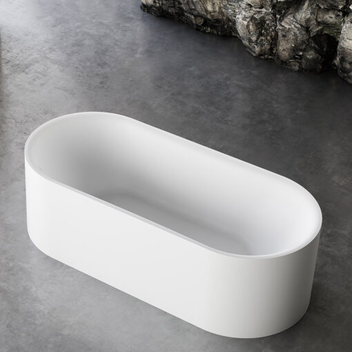 Vrijstaand bad ovaal design – wit