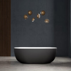 Vrijstaand bad ovaal design – zwart / wit