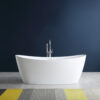 Vrijstaand bad glanzend wit ovaal 170 cm acryl – Wahlbach