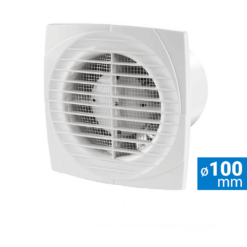 Badkamer ventilator 100 mm wit Lite