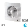Badkamer ventilator 12V – timer 100 mm Basic