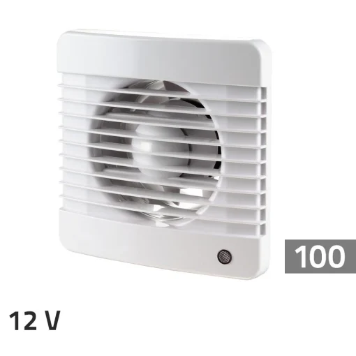 Badkamer ventilator 12V – aan/uit 100 mm Basic