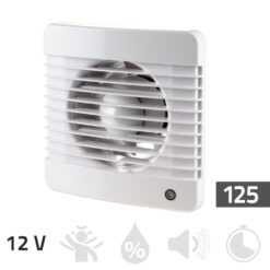 Badkamer ventilator 12V – aan/uit 125 mm Basic