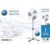 Statiefventilator 40 cm wit – hoogte 100 – 130 cm