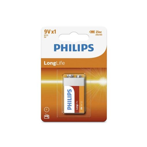 Batterij Philips Longlife 9V blokbatterij