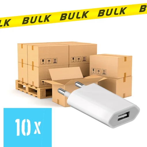 BULK 10x USB voedingsadapter wit