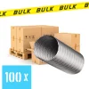 BULK 100x Semi-flexibele aluminium afvoerslang Ø 125 mm 1 meter