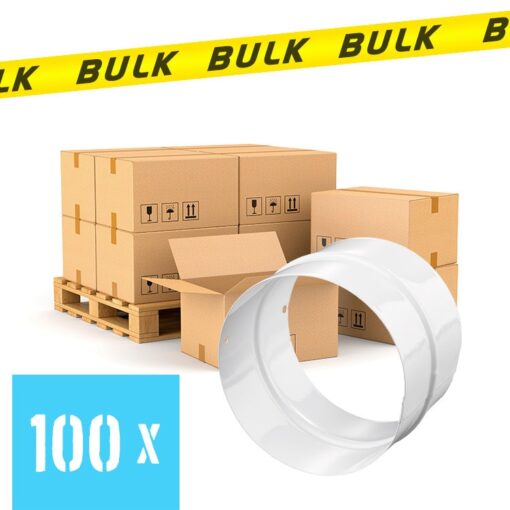 BULK 100x Rondkanaal Ø 125 mm buisverbinder staal