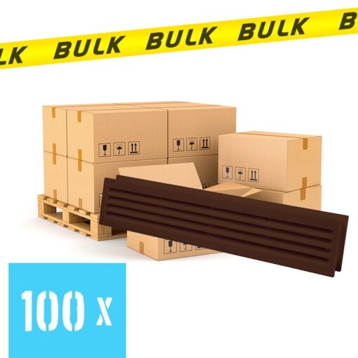 BULK 100x Deurrooster bruin 453×90 mm