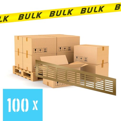 BULK 100x Ventilatierooster aluminium brons 400×80 mm
