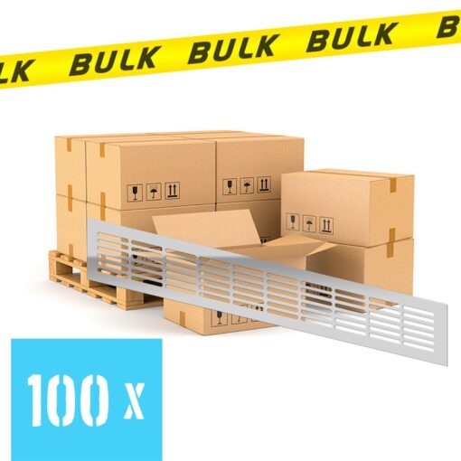 BULK 100x Ventilatierooster aluminium 480×80 mm