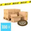 BULK 100x Rooster rond staal bronskleurig 50 mm
