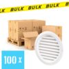 BULK 100x Rooster rond kunststof wit Ø 100 mm